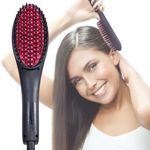 Electric Hair Brush Straightener